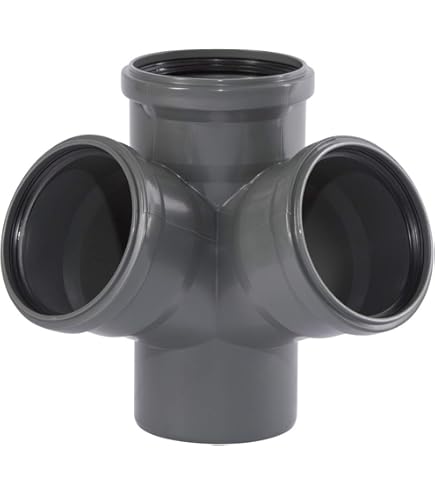 Derivazione Doppia HTSafe Grigio DN90 - Per Edilizia, Ignifuga E Isolamento Acustico, Norma DIN EN 1451-1 - Foto 11