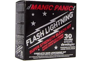 Manic Panic Flash Lightning Bleach Kit, Removes Natural Shade & Lightens Hair, kompletny zestaw do rozjaśniania włosów - 30 Volume Cream Developer