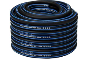 Fevone Manguera jardin 30 metros 13 mm 1/2 pulgadas, 4 capas, 25 bar, resistente y duradera, para exteriores, compresor, manguera de jardín flexible, resistente,Gurable