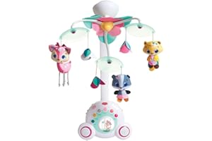 Tiny Love Soothe 'n Groove Mobile, Musical Cot Mobile Suitable from Birth, 0+ Months, 18 Melodies, Tiny Princess Tales