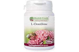 HEALTH LEADS ...WORKING WITH NATURE L-Ornithine 500mg x 50 Capsules ¦ Clean Additive Free British Supplements