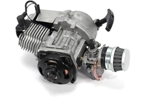 awolsrgiop 49CC Engine, Pocket Bike Motor, Dirt Bike, ATV, Cross, Pocket Bike, Children's Quad Mini Gearbox, Carburettor, Mini Motor, Pocket Bike Motor, Mini Quad Children's Quad Engine Set for Pocket