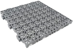 ANTIHUMEDADES Loseta PVC Reforzado (Gris, 33x33x2cm), Piscinas, garajes, talleres, zonas húmedas, paso de vehículos, lavaderos de coches