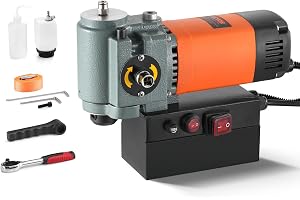 VEVOR Magnetisk borr med låg profil, 1 300 W, magnetisk pelarborrmaskin, max borrdiameter 35 mm, med kylanordning och överbelastningsskydd, för konstruktion