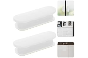 ZEYIYER 2 sztuki klamki do drzwi balkonowych do naklejenia na zewnątrz, biała, samoprzylepna klamka do drzwi, tarasowe do przyklejenia na zewnątrz, uchwyt meblowy z tworzywa sztucznego, bez wiercenia