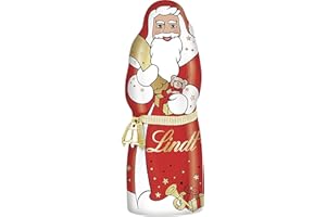 LINDT & SPRÜNGLI Lindt Weihnachtsmann, aus feinster Alpenvollmilch Chocolade, glutenfrei, 200g