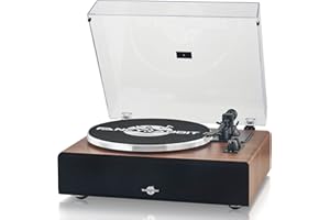 FancyRabbit Vinyl Record Player with Speakers,High Fidelity Turntables for Vinyl Records with Magnetic Cartridge AT-3600L,Bluetooth Playback Built-in Phono Preamp,Belt Drive 2-Speed
