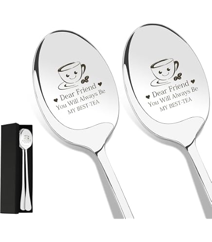 Best Friend Gift Spoon – Engraved 'Good Morning Bestie' Teaspoon For Coffee/Tea Lovers, Stainless Steel, 7.87" - View #12