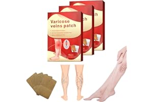 AUMUDE GFOUK Veinless Immediate Relief Herbal Patch, Varicose Veins Patches for Legs, Spider Veins Removal Patch, Vein Health Varicose & Spider Veins Extract Treatment Patch (3Box)