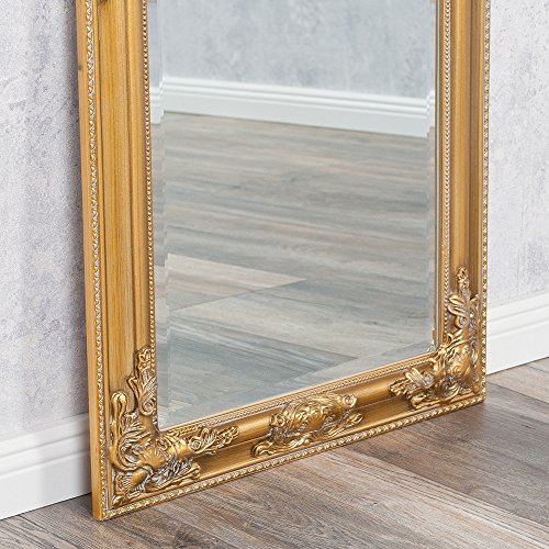 Wandspiegel GOLD Antik BAROCK DESIGN SPIEGEL POMPÖS HOLZRAHMEN Bessa 100x50cm - 8