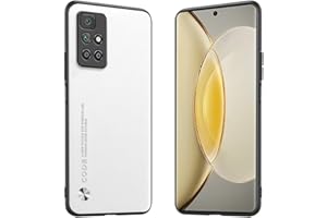 Longstong Funda para el Redmi 10 / Redmi 10 2022 (6.5") Carcasa de Cuero Metálico de la Serie Code - Blanco