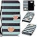 Produktbild SMART LEGEND Lederhülle für Samsung Galaxy J5 2015 Ledertasche Hülle Herz Muster Schutzhülle Premium PU Leder mit Handschlaufe Klapptasche Flip Wallet Case Protective Cover Innere Weiche Silikon Bookcase Handytasche Bookstyle Schale mit Kartenfächer Magnetverschluß Standfunktion Etui