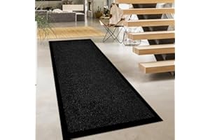 Rugs Inn Twist Rubber Runner Rug – Outdoor & Indoor Heavy Duty Non-Slip Runner Rugs for Kitchen Garden, Inside & Outside Floor Mats, Waterproof and Dirt Trapper Entrance Mat(Black, 60x180 cm)