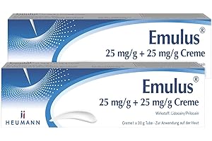 MEDIBOND Emulus 25 mg je g+25 mg je g Creme 2 x 30 g Creme Betäubungscreme mit Lidocain und Prilocain zur lokalen Betäubung der