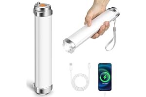 LEDLIGHTSWORLD Camping Lights, 8 Dimmable Levels LED Tube Work Light Bar, 5200mAh Portable USB Rechargeable IPX8 Waterproof Magnetic Emergency Lamp for Camping, Hiking, Power Outage