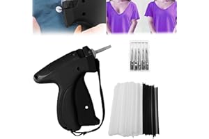 MKAEYYO Quick Stitch Gun for Clothes- Mini Garment Sewing Gun, Stitchy Quick Clothing Fixer with 1000 Barbed Fasteners, Stitch Gun for Hijab, Mini Sewing Quilting Tag Gun For Clothes (Black)