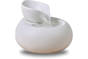 ZEN LIGHT Zen'Light SCFV22-01 - Fontanna Zwierzęta Crystal Line Toby - Ze Szkła i Ceramiki - Z Pompą, Oświetleniem LED i Instrukcją Obsługi