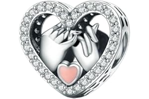 Lkwidi Abalorios Charms Colgantes de Animales de amor familiar Cuentas Plata de Ley 925 con Compatible con Pulsera Europeo, Charms para Mujer