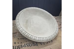 BURGESS HOME & GARDEN Replacement Bird Bath Top Large Lid Stone Statue | Feeder Vintage Outdoor Garden