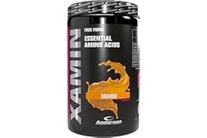 ANDERSON PROFESSIONAL SPORT SUPPLEMENTS Anderson 312g Aminoacidi Essenziali - Orange, 17.2% Leucina, 14.5% Lisina, 10.8% Valina, 9.4% Fenilalanina, 9.2% Isoleucina, 8.6% Treonina, 5.4% Metionina, 2.1% Triptofano - XAMIN
