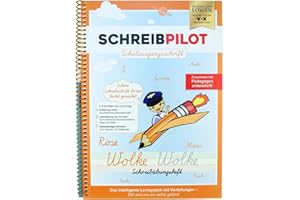 SCHREIBATHLET SCHREIBPILOT Schreiblernheft für ABC-Schützen mit vorgeprägten Buchstaben zum Erlernen der Schreibschrift in Schulausgangsschrift | Lernsystem entwickelt von Lehrern, Professoren und Schülern