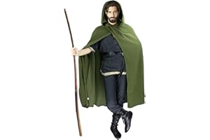 FSUJWOA Renaissance Hooded Cape Medieval Costumes with Hood Cloak Halloween Costume