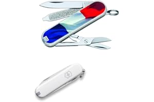 Couteau de poche Victorinox Classic (7 fonctions, lime à ongles, ciseaux) drapeau français