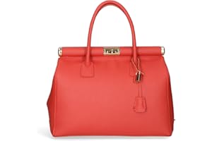 Chicca Borse Borsa Donna a Mano Pelle con Tracolla Bauletto