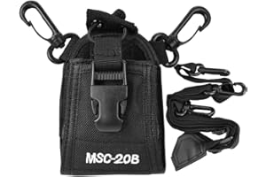 QINLORGO Custodia universale per walkie-talkie - con tracolla regolabile Custodia porta radio portatile multifunzione per radio bidirezionale Kenwood/Motorola/HYT(Nero)
