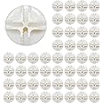 Dailydanny Wire Cube Plastic Connector 50Pcs Wire Grid Cube Organizer Connector for Modular Closet Storage Organizer and Wire Shelving (White)