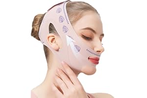 AONAT Masque V Visage Réutilisable,Réducteur Double Menton Lifting,Bande Raffermissante Visage Respirante pour Ovale du Visage,Bande de Lifting Visage Amincissante pour Peau Relâchée,Fan