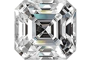 ROY ROSE JEWELRY Star Fire Moissanite Loose Stone Asscher Cut Moissanite Loose Gemstones D/VVS1 Clarity for Pendant, Ring, Stud Earring - Jewelry Making 0.06ct-3ct With Certificate Of Authenticity GRA