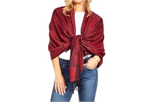 Sakkas Two Ton Vintage Jacquard Paisley Pashmina Châle Écharpe Étole