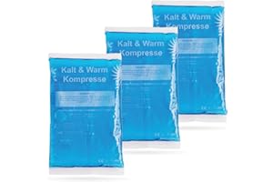 IEA Medical Compresas frías y calientes | Set de 3 | M | 12x20 cm | Compresas frías para contusiones, picaduras de insectos y otras lesiones | Almohadilla de gel refrigerante reutilizable