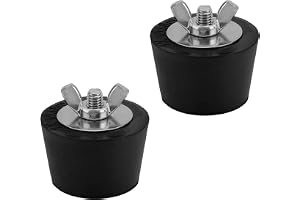 2st Pool Vinterpluggar, 38mm Gummi Avsmalnande Retur Jet Plugg för Nedgrävda & Ovan Mark Pooler Skimmer Expansionsplugg med Rostfri Stålbult för Pool Rör Vinter Skydd