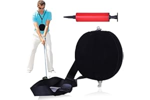 Kinwodon Smart Golf Ball, Golf Swing Trainer Aid Smart Ball Golf Trainer with Inflator Pump Swing Training Aids Adjustable Smart Ball Golf Swing Trainer Practice Training, Aid Posture