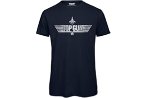 UKPrintwear Top Gun Distressed Logo Licenced T Shirt