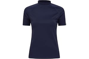 Mountain Warehouse Short Sleeves Womens UV Rash Vest - UPF50+ Sun Protection Ladies Rash Guard, Quick Dry, Flat Seams Top - for Summer Swimming, Beach & Under a Wetsuit