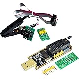 iHaospace CH341A 24 25 Series EEPROM Flash BIOS USB Programmer + SOIC8 SOP8 Test Clip for EEPROM 93CXX / 25CXX / 24CXX