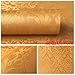 Produktbild REAGONE 60 cm Breite 3 m PVC-selbstklebende Tapete auf die Landschaft und Cozy European Style Schlafzimmer Wohnzimmer Wallpaper Wasserdicht großvolumiger Fracht, Gold3d European Flower 60Cmx3 M, Large581431