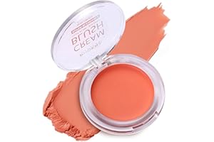 PHOERA Face Cheek Blush Cream Anglicolor Perfect Makeup Cream Blush Cheekcolor, Long-Wear, Matte, Bold, Lightweight, Blends Easily, Contours Cheeks (101# Freesia)