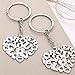 Produktbild LMYXY Schlüsselbund 1 Paar Ich Liebe Dich Brief Schlüsselanhänger Wein Flasche Herz Schlüsselanhänger Silbrig Liebhaber Schlüsselanhänger Souvenirs