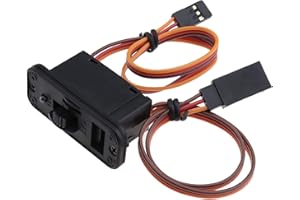 Be In Your Mind 1 Stück RC-Empfängerschalter-LED 3-Wege-EIN/Aus-Schalter mit 3-poligem JR-Futaba-Stecker für RC Flugzeug Boot Zubehör