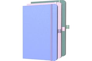 ONAVIA A5 Liniert Notizbuch, Notebook Hardcover, 80 Blätter (160 Seiten) 80 g/m², 7mm Linienabstand für zu Hause, Schule und Arbeit Mehrfarbig (3 Stücke)