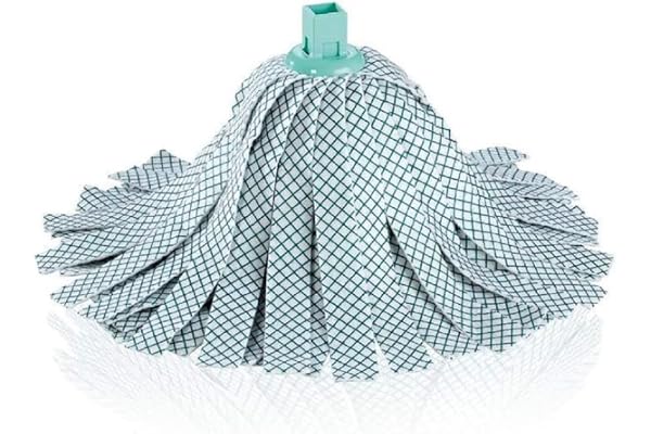 Tête de rechange Leifheit Classic Wringmop, Tête de balai en viscose et polyester pour les taches tenaces sur les sols en carrelage et en pierre, viscose extra absorbante, Tête de Mop lavable à 60°C