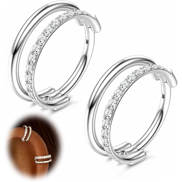 Chriscoco 16G/18G/20G Chirurgisch Staal Tragus en Labret Piercing Sieraden - Draadloze Push In Neus Studs, Flat Back Oorbellen voor Lip Medusa Helix 6/7/8MM