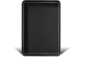 Homikit Backblech, Groß Kuchenblech Ofenblech, 40,5 30,5 x2,5 cm, Antihaft Karbonstahl, Rechteckig Backform für Kochen Backen Servieren, Gesund & Rostschutz, Leicht zu Reinigen,