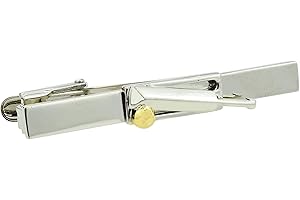 GIFTSEARCH Two Tone Cricket Bat & Ball Tie Clip - Rhodium Plated - Gift boxed (xt48)