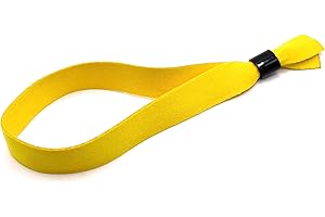 EUROPABAND Braccialetti identificativi per eventi in tessuto, 50 pezzi, misura regolabile, colore giallo