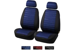 ‎TOYOUN TOYOUN Universelle Sitzbezüge Auto Vordersitze Autositzbezüge Schonbezüge Vorne Vordersitzbezüge Seitenairbag geeignet, 2er Jacquard-Fabirk Autoschonbezüge, Blau